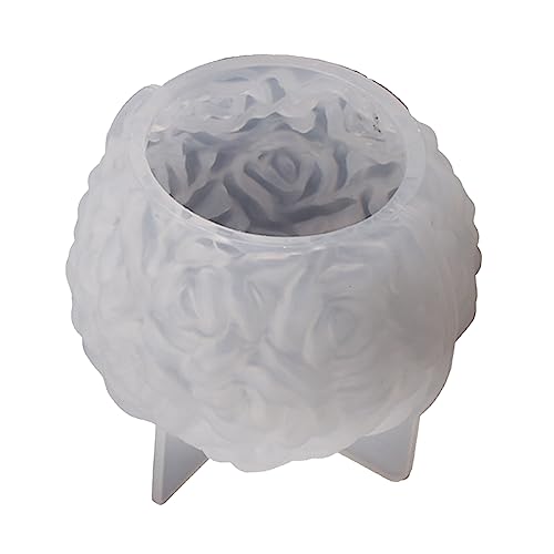 Geprägte Rosenblüten-Silikonform für Duftherstellung, Gips, Ornamente, Harz, Epoxidharz, Kunstwerkzeug von Pocoiau