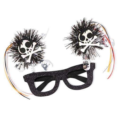 Halloween-Brille, ausgefallener Totenkopf, festliche Party-Brille, Foto-Requisiten, Feier, festliche Party-Dekorationen, Halloween von Pocoiau