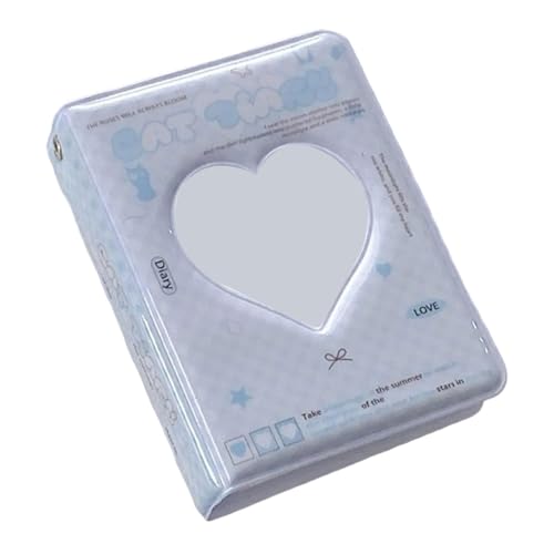 Modisches 7,6 cm kleines Fotoalbum in Herzform, Kartenhalter mit 40 Taschen, Idol-Fotokartenbuch zum Verschenken Modisches 7,6 cm kleines Fotoalbum in Herzform, Kartenhalter mit 40 Taschen, Idol-Fotokartenbuch zum Verschenken von Pocoiau