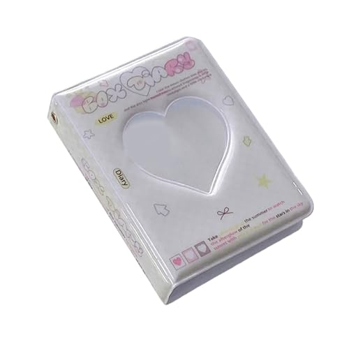 Modisches 7,6 cm kleines Fotoalbum in Herzform, Kartenhalter mit 40 Taschen, Idol-Fotokartenbuch zum Verschenken Modisches 7,6 cm kleines Fotoalbum in Herzform, Kartenhalter mit 40 Taschen, Idol-Fotokartenbuch zum Verschenken von Pocoiau