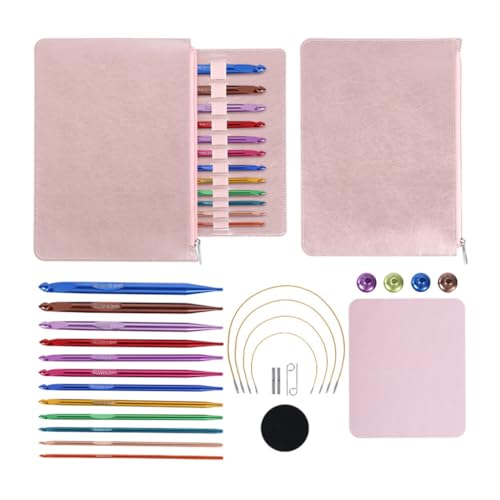 Pocoiau 12-teiliges austauschbares Häkelnadel-Set, 3,0 mm - 10 mm, tunesische Häkelnadel mit Kabel für Anfänger, Stricken, Webprojekte Pocoiau 12-teiliges austauschbares Häkelnadel-Set, 3,0 mm - 10 mm, tunesische Häkelnadel mit Kabel für Anfänger, Stricken, Webprojekte von Pocoiau