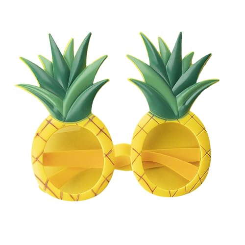 Pocoiau Festival Tropicals Ananas-Sonnenbrille, Obstform, Sonnenbrille, Sommer, Strand, Party-Zubehör, Unisex, lustige Brille von Pocoiau