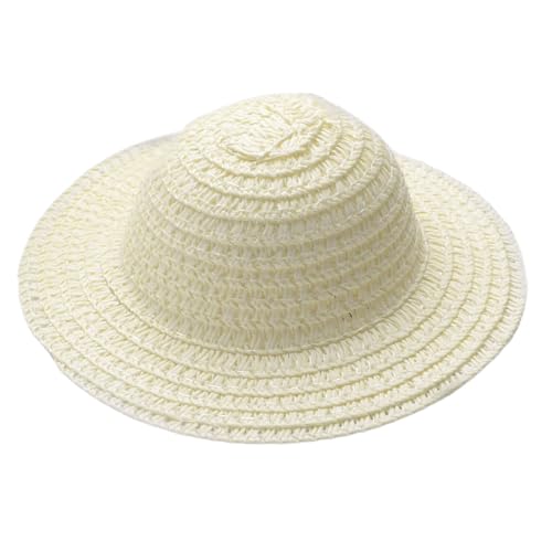 Pocoiau Kleiner, unlackierter Hut, leichtes Rattan-Papierhut, für Stoffpuppen, Kostüm-Zubehör, Urlaub, Party, Dekoration, Hut von Pocoiau