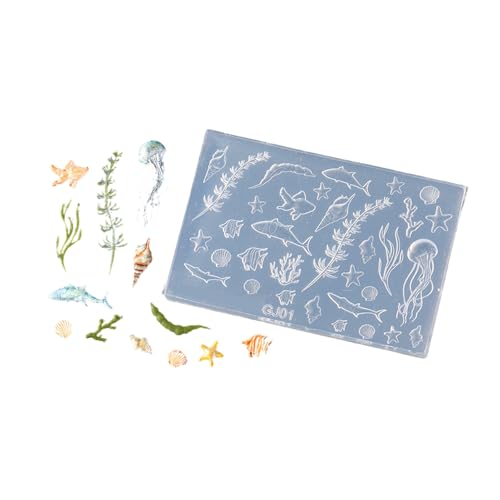 Professionelle Seerie Serie Nägel Kunstformen Kleine Accessoires Schimmel Nägel Dekorative Formen Für Salon Maniküre Dekorationen Meeresnägelkunstform von Pocoiau