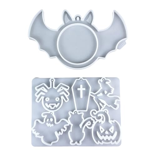 Set Von 2 Silikon Anhängerform Halloween Crafting Werkzeug Epoxidharzformen Geeignet Für Schmuck Kreation Anhänger Erstellen Silikon Crafting Formen Set Von 2 Silikon Anhängerform Halloween Crafting Werkzeug Epoxidharzformen Geeignet Für Schmuck Kreation Anhänger Erstellen Silikon Crafting Formen von Pocoiau