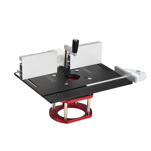 Frästisch für Oberfräse Einlegeplatte Set, Aluminiumlegierung Flip Board Schneidemaschine Router Table TischfräSe zum Nuten Zapfenschneiden BesäUmen und Anfasen (A) von Poeahu