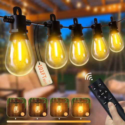 Pogestrand LED Lichterkette Außen 30M mit Fernsteuerung, S14 100FT Outdoor Lichterkette mit 30+2 IP65 Wasserdicht Lichterkette Glühbirnen, Garten Lichterkette für Terrasse Balkon Hof, Warmweiß 2700K Pogestrand LED Lichterkette Außen 30M mit Fernsteuerung, S14 100FT Outdoor Lichterkette mit 30+2 IP65 Wasserdicht Lichterkette Glühbirnen, Garten Lichterkette für Terrasse Balkon Hof, Warmweiß 2700K von Pogestrand