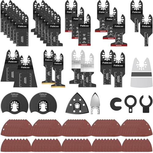 Pohicoo 116 Teiliges Multitool Sägeblatt Set, Oszillationswerkzeug Zubehör mit Universelle Schnittstelle für Holz, Kunststoff, Metall, Kompatibel mit Einhell Makita DTM51Z Dremel Parkside und mehr Pohicoo 116 Teiliges Multitool Sägeblatt Set, Oszillationswerkzeug Zubehör mit Universelle Schnittstelle für Holz, Kunststoff, Metall, Kompatibel mit Einhell Makita DTM51Z Dremel Parkside und mehr von Pohicoo