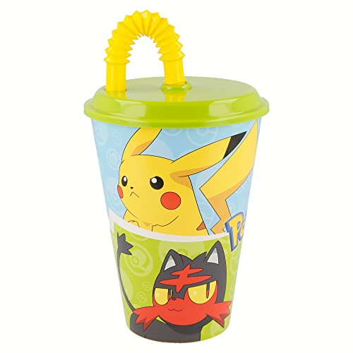 Pokemon Trinkbecher mit Deckel und Rute 430 ml (Stor 06830) von Pokémon