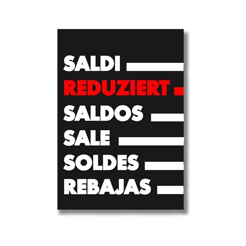 Pokornys – 10x DIN A4 Werbeplakat “ REDUZIERT” als Kundenstopper für diverse Ladengeschäfte I Werbeschild/Aufsteller für Aktionsartikel & reduzierte Ware I Rabatt Plakat in Schwarz/Rot/Weiß Pokornys – 10x DIN A4 Werbeplakat “ REDUZIERT” als Kundenstopper für diverse Ladengeschäfte I Werbeschild/Aufsteller für Aktionsartikel & reduzierte Ware I Rabatt Plakat in Schwarz/Rot/Weiß von Pokornys