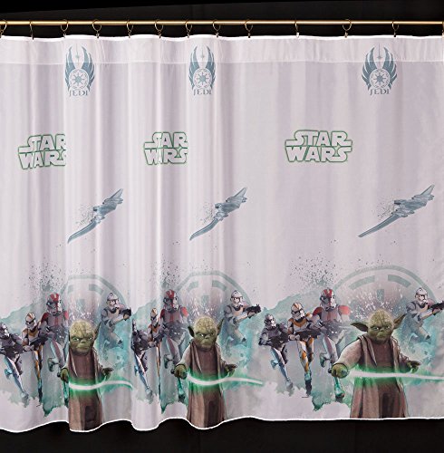 Voile-Gardine Star Wars Jedi mit Faltenband, 225 cm, 150 Stück von Poland