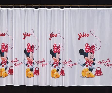 Voile-Vorhang Minnie Mousse, mit Schlitzen, 2 x 75 cm, 150 Stück von Poland