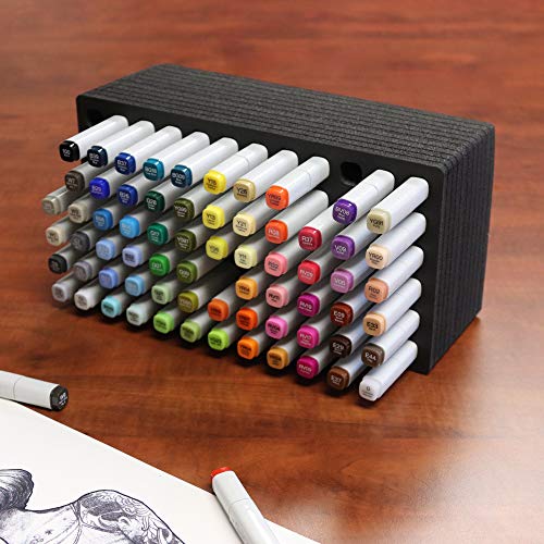 Polar Whale Künstler-Marker-Tablett, Organizer, Stiftehalter, hält 72 Stück, kompatibel mit Copic und mehr, kratzfest, keine Klappern, waschbar Polar Whale Künstler-Marker-Tablett, Organizer, Stiftehalter, hält 72 Stück, kompatibel mit Copic und mehr, kratzfest, keine Klappern, waschbar von Polar Whale
