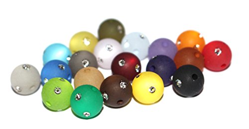 Polaris Strass Perlen mit Swarovsi Kristallen • 27 Farben zur Auswahl (10mm, aqua) von Polaris
