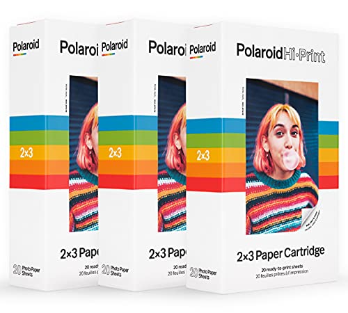 Polaroid Hi-Print Paprt – 3er-Pack mit 2 x 3 Papierkartuschen (60 Blatt) von Polaroid