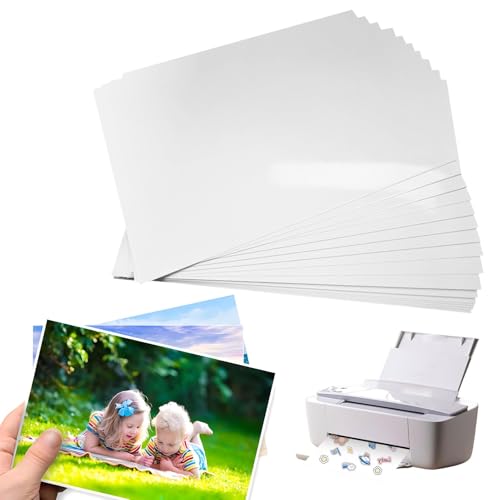 30er Pack A4 bedruckbare Klebefolien, wasserdichtes Blatt Vinyl Sticker Papier Druckerpapier, mattweiße Oberfläche Druckmatte Selbstklebefolie für Laserdrucker, Tintenstrahldrucker 30er Pack A4 bedruckbare Klebefolien, wasserdichtes Blatt Vinyl Sticker Papier Druckerpapier, mattweiße Oberfläche Druckmatte Selbstklebefolie für Laserdrucker, Tintenstrahldrucker von Polartreehome
