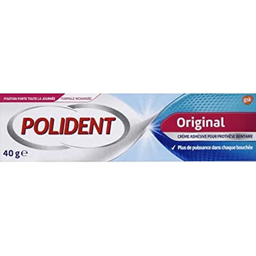Polident Original Fixative Creme extra stark, für Teil- oder Vollzahnprothesen, Menthol-Geschmack, 40 g (1er Pack) Polident Original Fixative Creme extra stark, für Teil- oder Vollzahnprothesen, Menthol-Geschmack, 40 g (1er Pack) von Polident