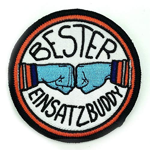 Polizeimemesshop - Bester Einsatzbuddy Rettung Textil Patch -Rettung - Buddy - Feuerwehr von POLIZEIMEMESSHOP