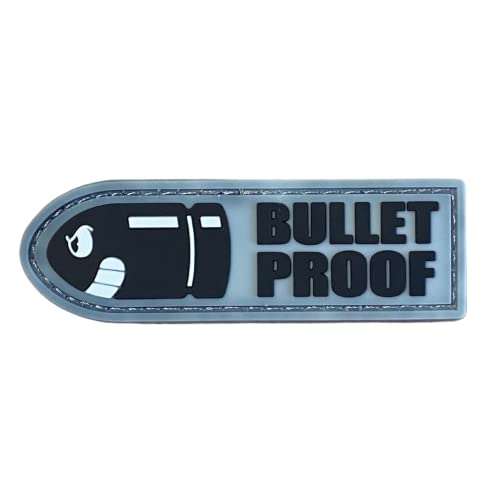 Polizeimemesshop Bullet Proof Rubber Patch PVC mit Klett - Polizei - Fun Patch von POLIZEIMEMESSHOP
