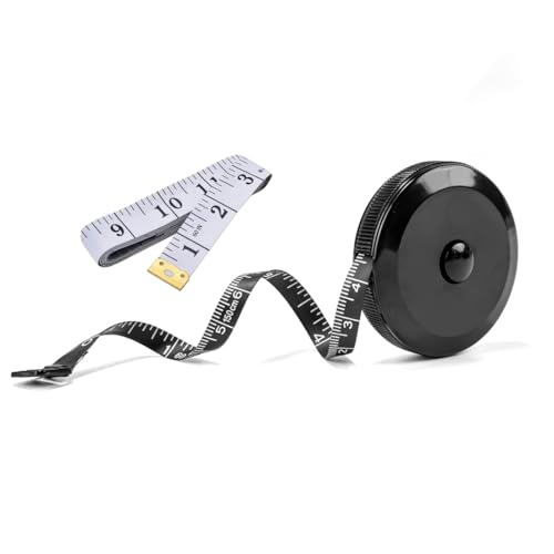 Maßband für Körperhandwerk, Gewichtsverlust, einziehbar, 152,4 cm, 1,5 m, weiches Weiß, 2 Stück von Polly Online