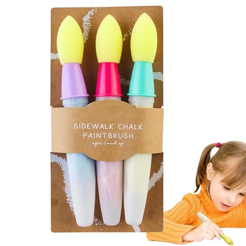 Poludatly 3-teiliges Bürgersteig-Kreidepinsel-Set, Kinder-Malpinsel-Set, waschbarer Pinsel, Bulk, Malpinsel mit komfortablem, dickem Griff, Kunstklasse, Graffiti-Stifte Poludatly 3-teiliges Bürgersteig-Kreidepinsel-Set, Kinder-Malpinsel-Set, waschbarer Pinsel, Bulk, Malpinsel mit komfortablem, dickem Griff, Kunstklasse, Graffiti-Stifte von Poludatly