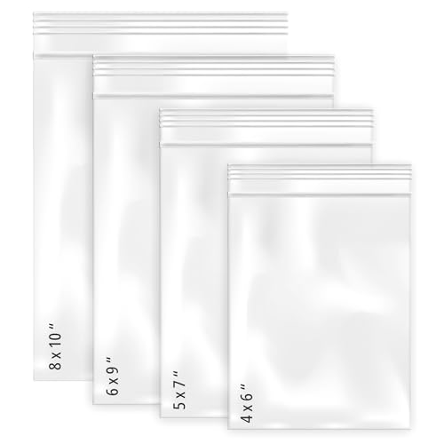 Poly Logic Transparente wiederverschließbare Poly-Versandtaschen, 10,2 x 15,2 cm, 12,7 x 17,8 cm, 15,2 x 22,9 cm, 20,3 x 25,4 cm, 400 Stück, 2 mm dick und 100 von jeder Größe, wiederverschließbare Poly Logic Transparente wiederverschließbare Poly-Versandtaschen, 10,2 x 15,2 cm, 12,7 x 17,8 cm, 15,2 x 22,9 cm, 20,3 x 25,4 cm, 400 Stück, 2 mm dick und 100 von jeder Größe, wiederverschließbare von Poly Logic