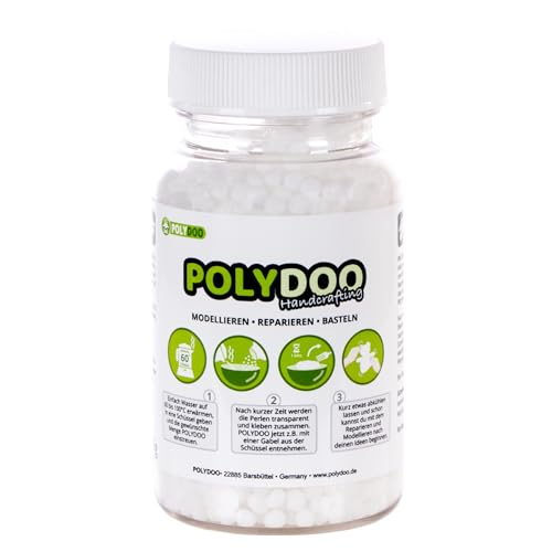 POLYDOO Thermoplast - formbares Thermoplastik | 70g Bio-Kunststoff - hautverträglich, ungiftig, wiederverwendbar & 100% aus Bio-Polymer | Modellieren - Reparieren - Basteln, Cosplay von PolyDoo