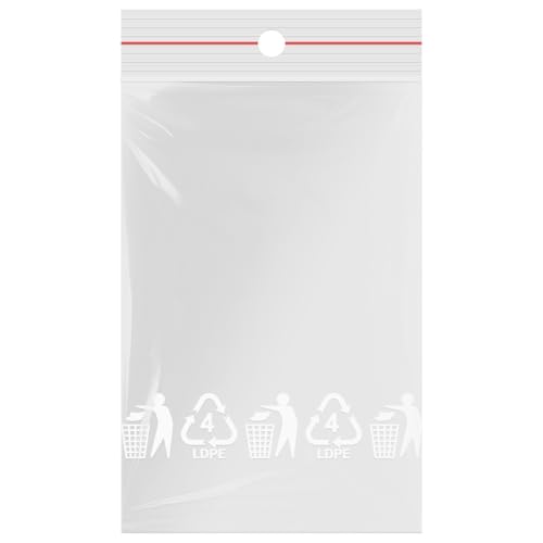 Polybeutel mit Druckverschlu - 500 Stck - Transparent - Polyethylen - 100 x 150 mm - Beutel - Druckverschlussbeutel von Polybeutel mit Druckverschluß