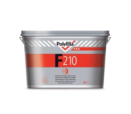 Polyfilla Pro Leichte F210 Füllstoff, Weiß, Acryl, Paste, Reparaturfüllstoff, Füller, für Innenbereich, 1 kg Polyfilla Pro Leichte F210 Füllstoff, Weiß, Acryl, Paste, Reparaturfüllstoff, Füller, für Innenbereich, 1 kg von Polyfilla Pro