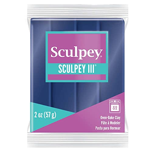 Sculpey Polyform S302-1135 Modelliermasse Sculpey III, Marineblau, 57 gr, Navy Pearl von Sculpey