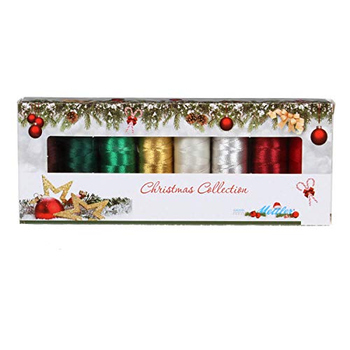 Mettler-Gewinde Poly Glanz und Metallic Näh-Set; 8 Spulen Weihnachten Color Collection Mettler-Gewinde Poly Glanz und Metallic Näh-Set; 8 Spulen Weihnachten Color Collection von Polysheen