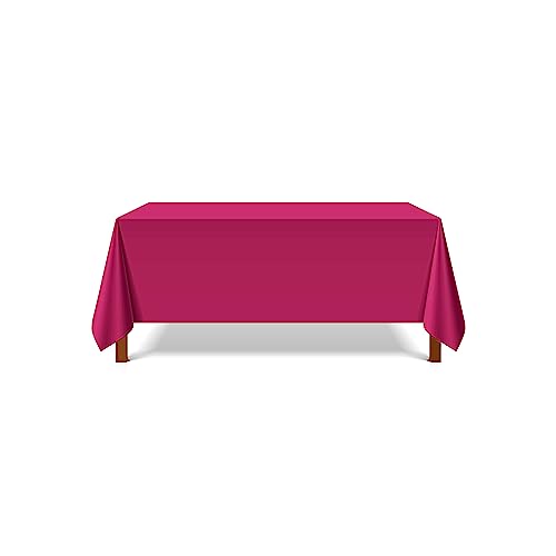 Pomp Fuchsia Premium-Polyester-Tischdecke, 228,6 x 396,2 cm, knitter- und schmutzabweisend, pflegeleichter Stoff, passend für rechteckige Tische, 2,4 m Pomp Fuchsia Premium-Polyester-Tischdecke, 228,6 x 396,2 cm, knitter- und schmutzabweisend, pflegeleichter Stoff, passend für rechteckige Tische, 2,4 m von POMP