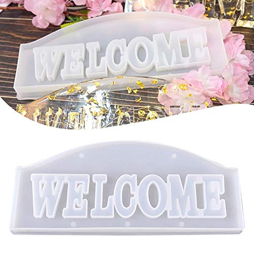 Gießform "Welcome" 3D Silikonform Kerzenformen Brief Silikonform Seifenform, Herstellung Von Epoxidharz Bastelform Für Home Party Hochzeitsdekorationen, Shop Ornamente Beschilderung - 260 × 108 × 24mm von Pomrone