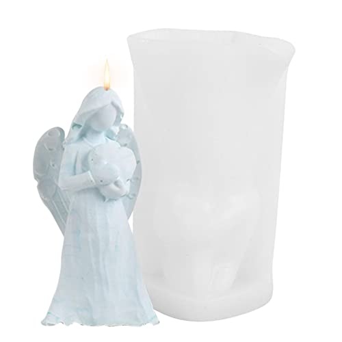 Kerzenform Zum Gießen, Engel Silikonform Weihnachten Kerzenform -Engel Fondant Silikonform Kerzengießform Kuchen-Form Harz Engel Figur Form Für Herstellung Von Kerzen, Aromasteinen, Scho von Pomrone