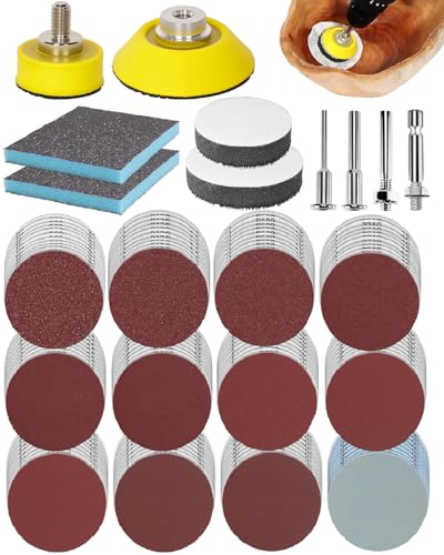 250 Stück 50mm Schleifscheiben Pads, Schleifpapier Klett Set für Bohrer Dremel Schleifaufsätze Akkuschrauber, Körnung 80 to 3000 für Polieren Metall Holz Auto Felgen Scheinwerfer 250 Stück 50mm Schleifscheiben Pads, Schleifpapier Klett Set für Bohrer Dremel Schleifaufsätze Akkuschrauber, Körnung 80 to 3000 für Polieren Metall Holz Auto Felgen Scheinwerfer von Pomsare