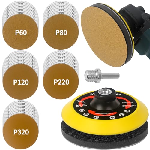 Pomsare Schleifteller 125mm Klett für Winkelschleifer Zubehör, Schleifscheiben Polieraufsatz Schleifaufsatz für Akkuschrauber Bohrmaschine, Flex Schleifscheibe Schruppscheiben für Holz Metall 50 Stück Pomsare Schleifteller 125mm Klett für Winkelschleifer Zubehör, Schleifscheiben Polieraufsatz Schleifaufsatz für Akkuschrauber Bohrmaschine, Flex Schleifscheibe Schruppscheiben für Holz Metall 50 Stück von Pomsare