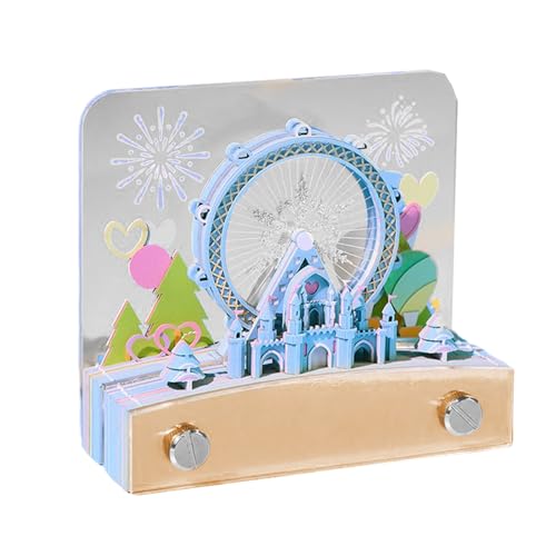 3D-Notizblock, 3D-Papier-Riesenrad-Kalender, abreißbar, Haftnotizen, Schreibtisch-Organisationswerkzeug für Schule, Arbeit, Urlaub, Planung, Kinder, Familie, Zuhause, Weihnachten, Schule, Kinder von Pomurom