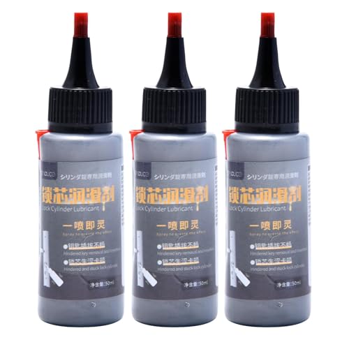 Pomurom 50ml Graphitpulver Schmiermittel für schlösser, 3 Stück Graphitpulver Trockenschmierung, Schließzylinder Schmiermittel, Schmierstoff für Türschloss Autoschloss Torschloss Sicherheitsschloss von Pomurom