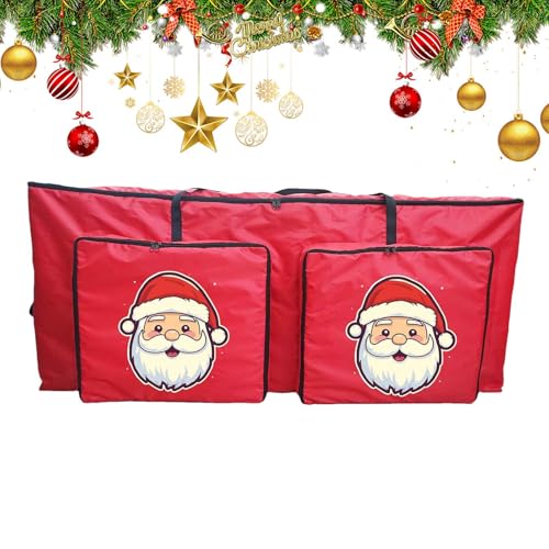 Weihnachtsbaum Aufbewahrungstasche | Staubdichter Organizer Mit 2 Fronttaschen,Weihnachtskranz Aufbewahrungsbehälter - Für Möbel Kleiderschrank Reise Wäsche Wohnzimmer Garage von Pomurom