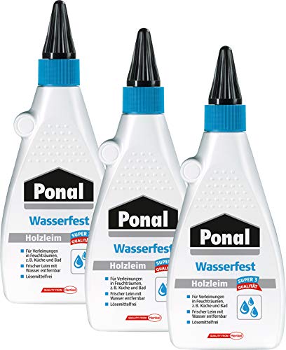 Ponal Holzleim Wasserfest (550g | 3er Pack) von Ponal