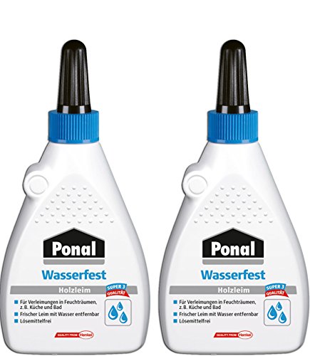 Ponal Holzleim Wasserfest für Verleimungen in Feuchträumen (2x 120g) von Ponal