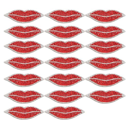 Bügeleisen auf Flecken, Eisen auf Flecken für Kleidung Lippen Aufkleber Harzkristall Rote Lippeneisen auf Flecken Lippensticke auf Flecken 20 Pcs Rote Lippenstunde Muster Kleidung Nähen Bügeleisen auf Flecken, Eisen auf Flecken für Kleidung Lippen Aufkleber Harzkristall Rote Lippeneisen auf Flecken Lippensticke auf Flecken 20 Pcs Rote Lippenstunde Muster Kleidung Nähen von Pongnas