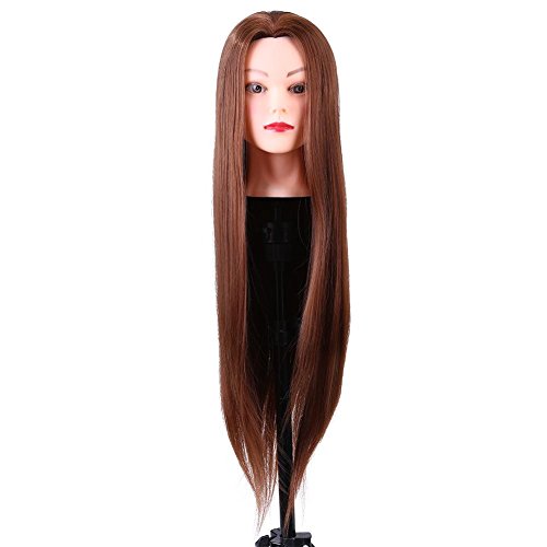 Haar-Trainings-Kopf - Kunstfaser-Mannequinkopf-Friseur-Ausbildungs-Kopf-Kosmetik-Puppenkopf Haar-Trainings-Kopf - Kunstfaser-Mannequinkopf-Friseur-Ausbildungs-Kopf-Kosmetik-Puppenkopf von Pongnas