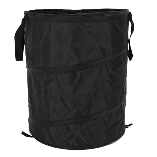 Klappstaatsbehälter, Camping -Mülleimer 37L Kapazität, Oxford -Stoff, Tragbarer Mülleimer für Picknick -Camping -Garten Im Freien (BLACK) von Pongnas