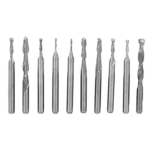 PCB -Schneider, Gravurfräsen Carbid End Mill Cemented Carbid Ball Head Spiral Typ 10pcs 1.0-3,175 Mm Gravurmaschinenmaschine Werkzeugmaschine von Pongnas