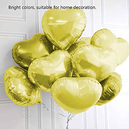 Pongnas Dekoration Ballon, Ballomfolienballons Party Hochzeits Geburtstagdekor 10pcs 10 "Herz Aluminium Folienballons Party Hochzeits Geburtstagdekoration (GOLD) von Pongnas