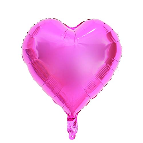 Pongnas Dekoration Ballon, Ballomfolienballons Party Hochzeits Geburtstagdekor 10pcs 10 "Herz Aluminium Folienballons Party Hochzeits Geburtstagdekoration (Rosenrot) von Pongnas