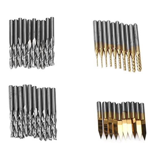 Pongnas Endmühlen, CNC Router Bits CNC Router Bit Flat Ball Nase Set Kit 40pcs Mahlen Cutter End Mill für Gravur Pongnas Endmühlen, CNC Router Bits CNC Router Bit Flat Ball Nase Set Kit 40pcs Mahlen Cutter End Mill für Gravur von Pongnas