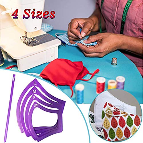 Pongnas Gesichtsabdeckung Näher Vorlage Kunststoffmuster Gesichtsschild Beschütze DIY Wiederverwendbares Handwerkswerkzeugsatz (PURPLE) von Pongnas