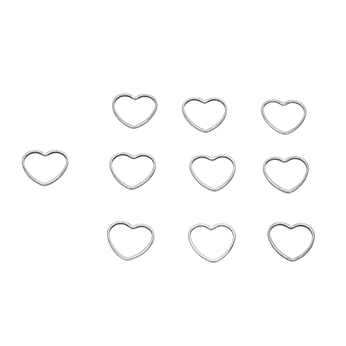 Pongnas Offene Lünetten für Harz, Hohle Herzgependel DIY Heartshaped Edelstahl Hohlrahmen Anhänger 30 Stück Ohrring -Anhänger für Ohrring -Halskettenarmbandhandwerk von Pongnas
